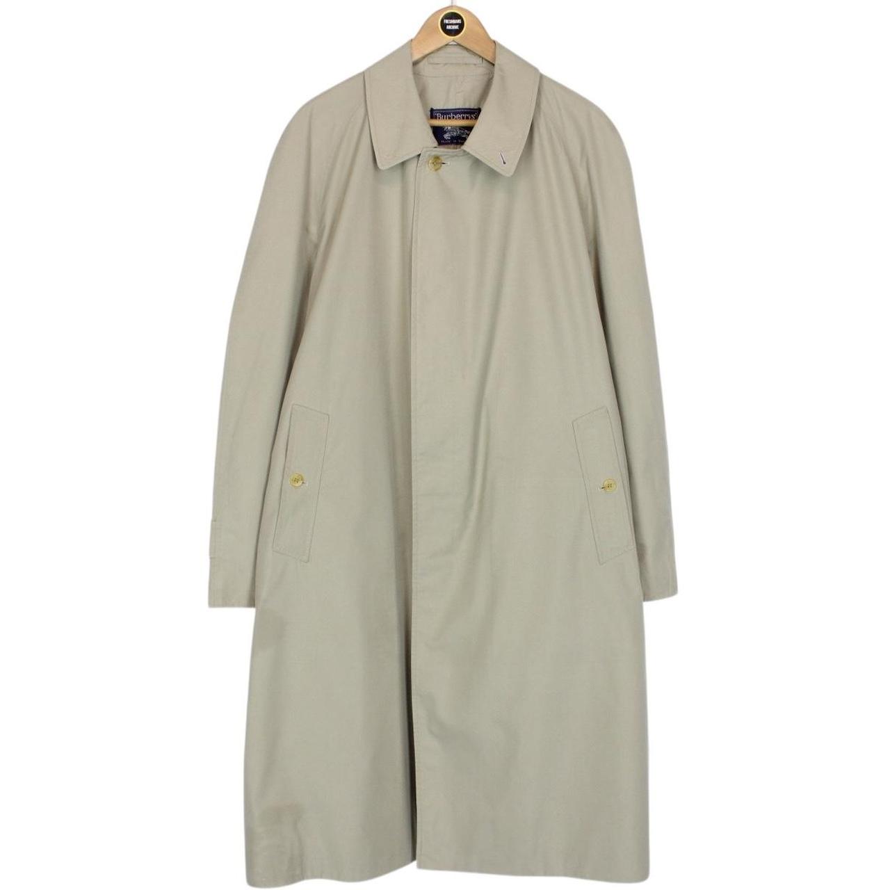 Vintage 90s Burberry Beige Single Breasted Trench Coat