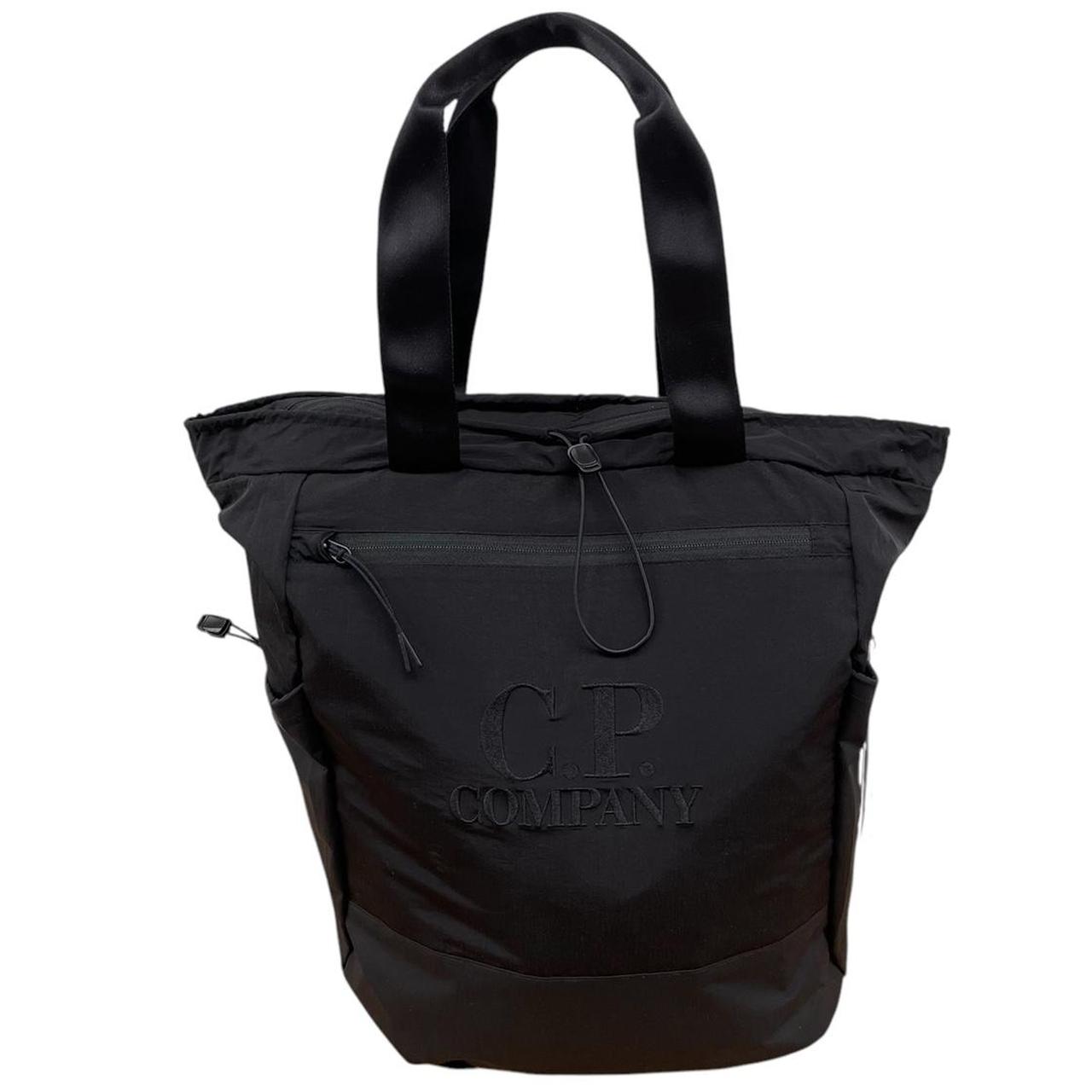 CP Company Black Logo Embroidered Chrome-R Nylon Tote Backpack