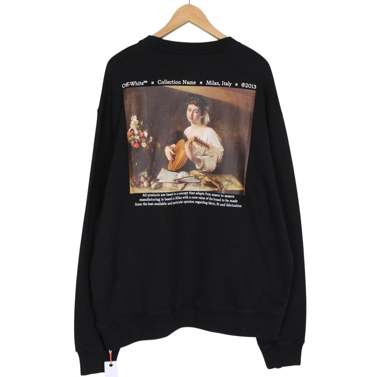 Off White Black and Multicoloured Caravaggio Lute Skate Slim Sweatshirt Jumper