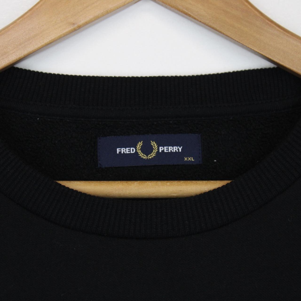 Fred Perry Black Logo Crew Neck Sweatshirt Jumper