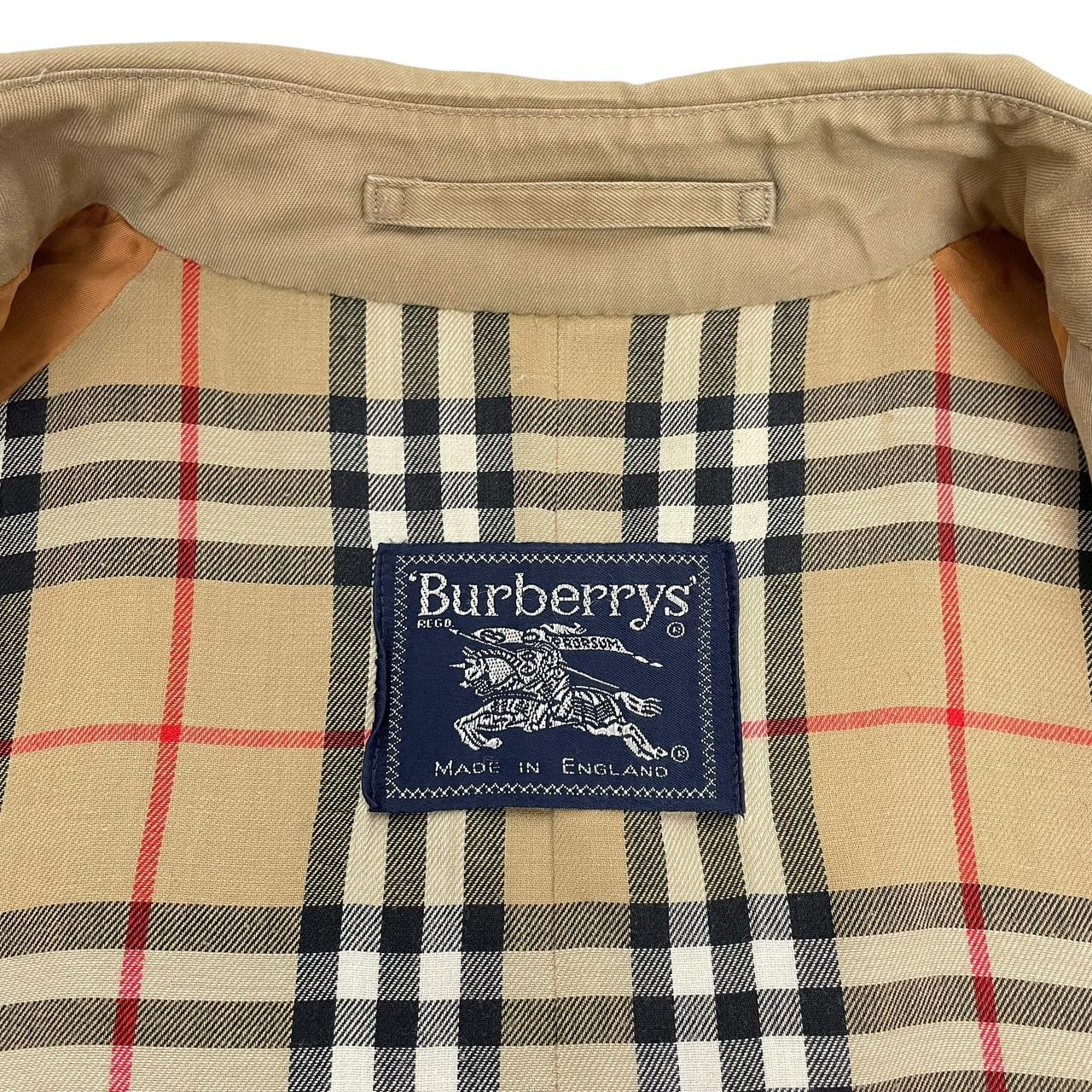 Vintage 90s Burberry Beige Double Breasted Belted Trench Coat