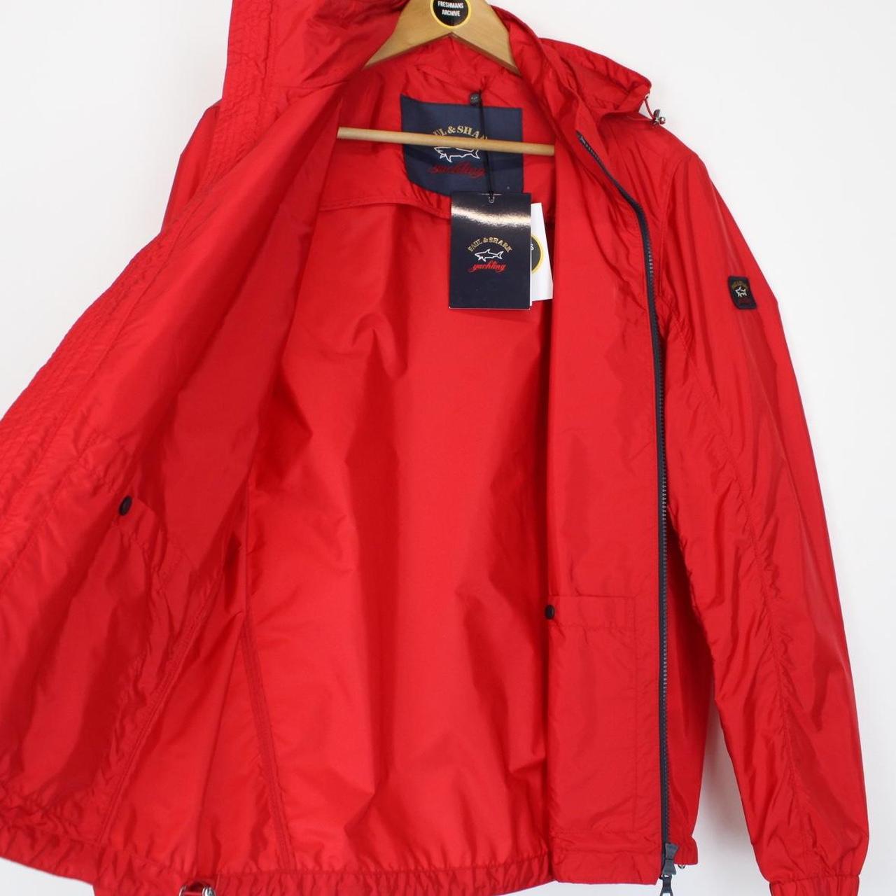 Paul & Shark Red and Black Full Zip Windbreaker Jacket