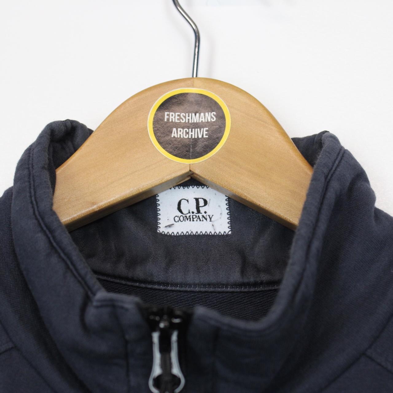 CP Company Navy Blue Full Zip Lens Sweatshirt Jumper