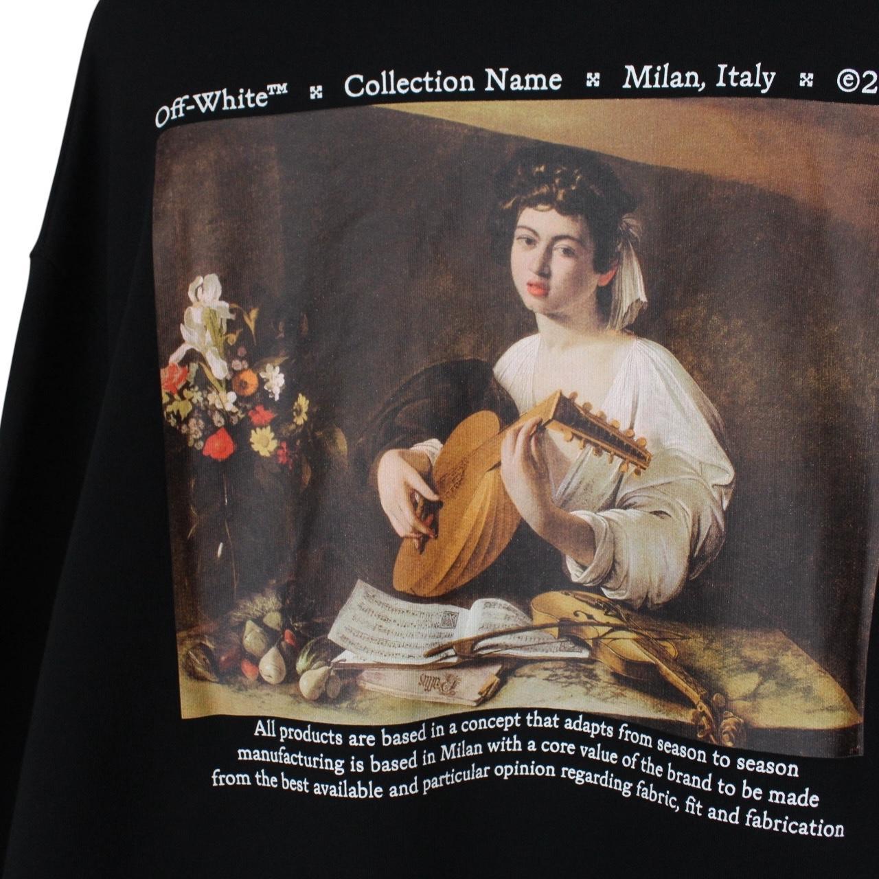 Off White Black and Multicoloured Caravaggio Lute Skate Slim Sweatshirt Jumper