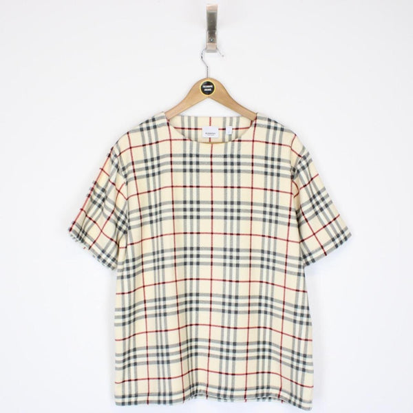 Burberry Beige Nova Check Willesden Short Sleeve Towelling T-Shirt