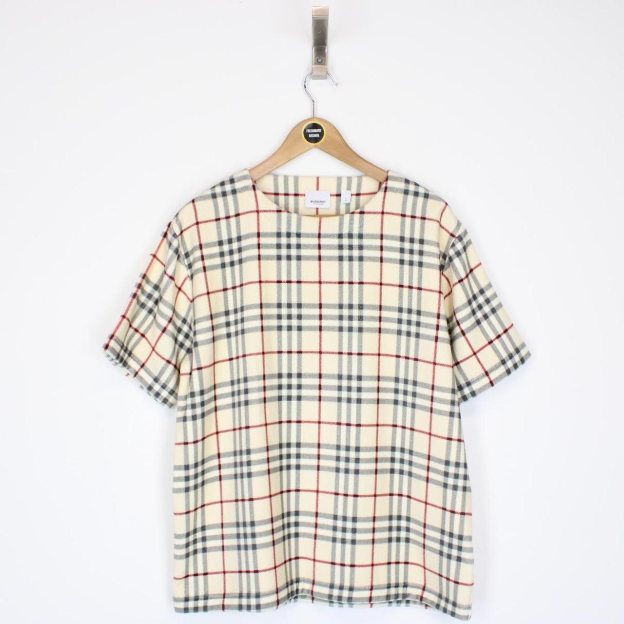 Burberry Beige Nova Check Willesden Short Sleeve Towelling T-Shirt