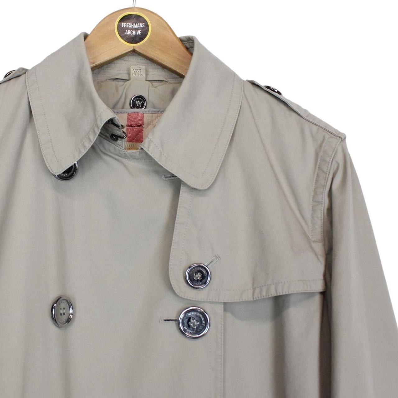 Burberry Brit Beige Nova Check Double Breasted Belted Trench Coat