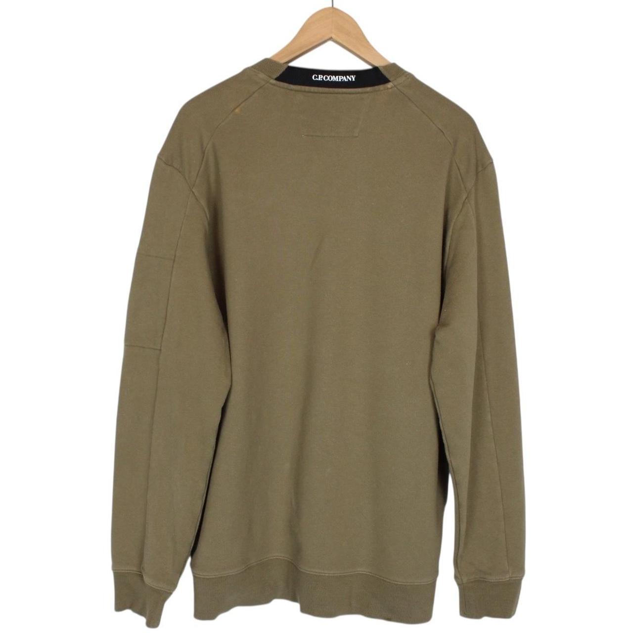 CP Company Khaki Green Cotton Lens Sweatshirt Jumper