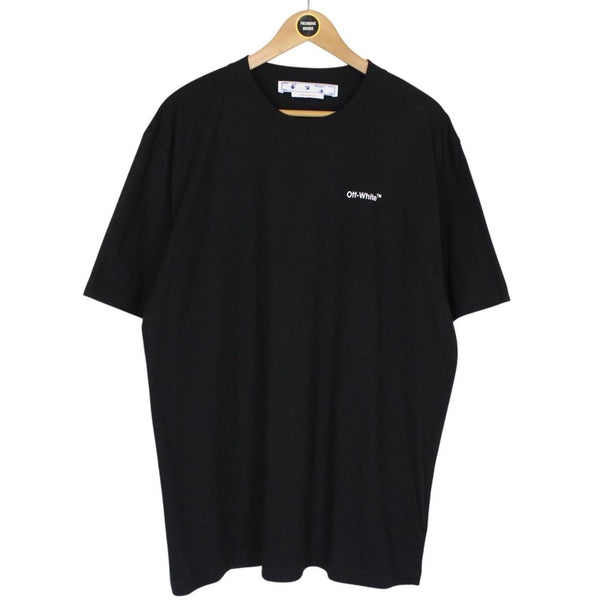 Off White Black and White Chain Arrow Print Short Sleeve T-Shirt