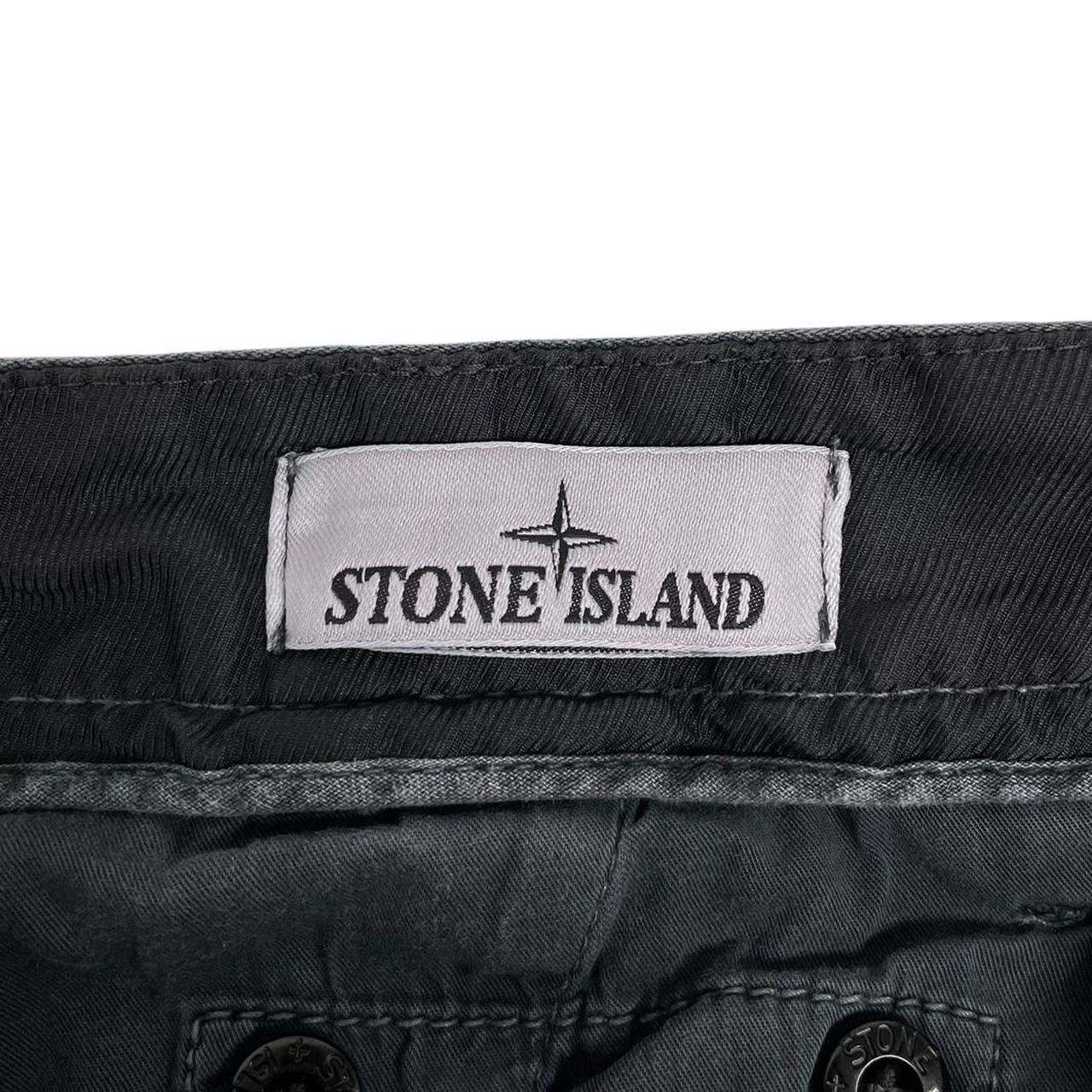 Stone Island AW 2022 Washed Black RE-T Fit Cargo Trousers
