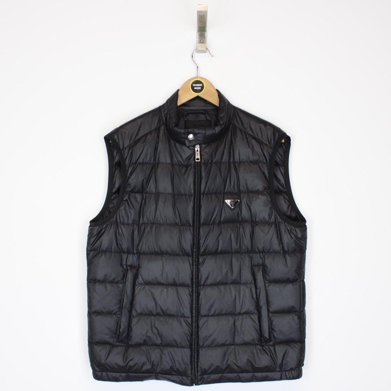 Prada Black Full Zip Nylon Down Gilet / Bodywarmer