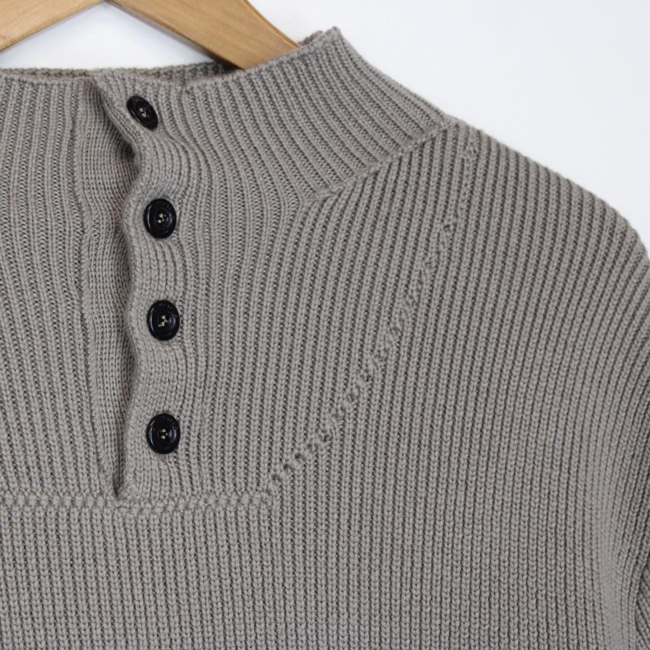 Vintage Stone Island Denims AW 2003 Beige Ribbed Wool Knit Jumper