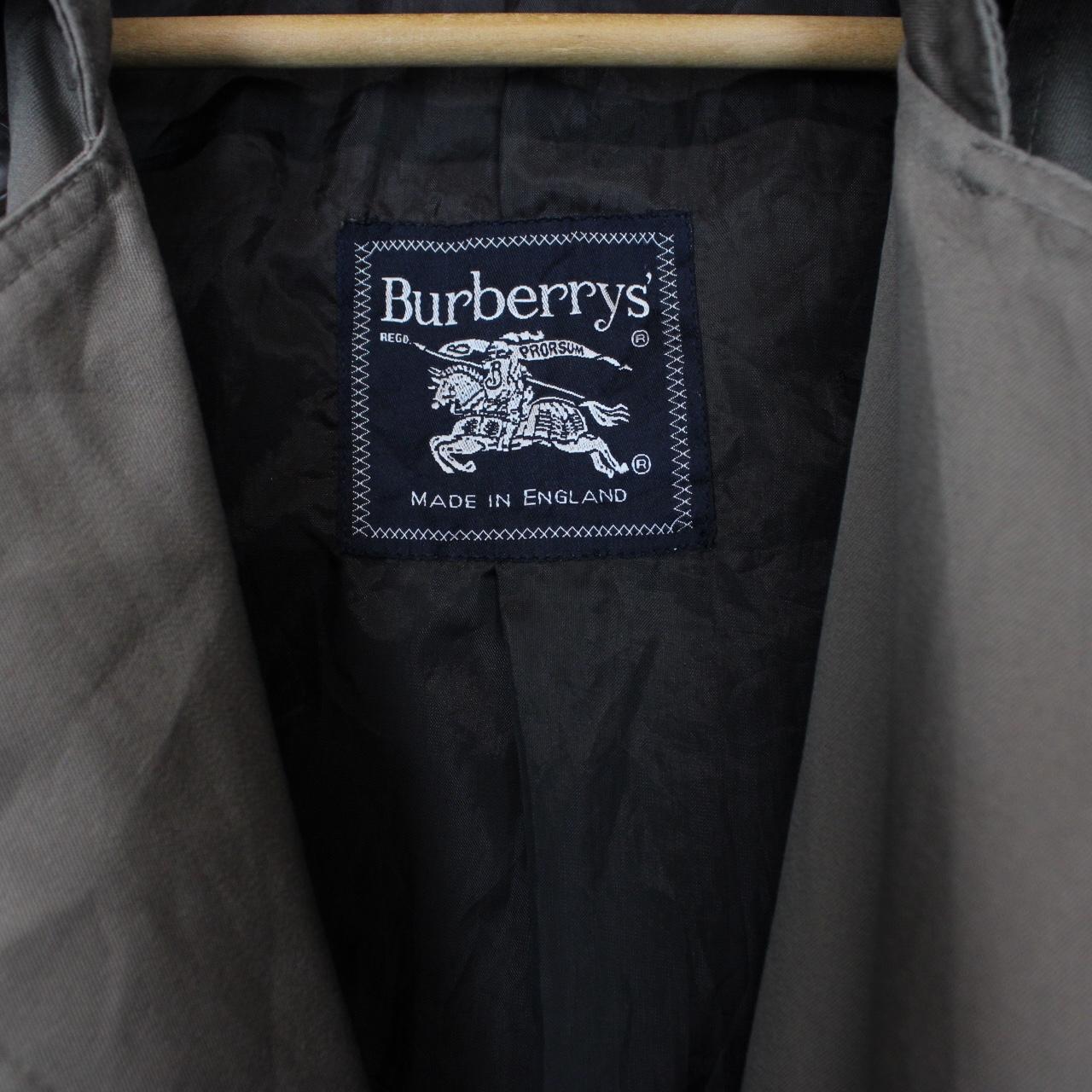Vintage 90s Burberry Grey Double Breasted Trench Coat
