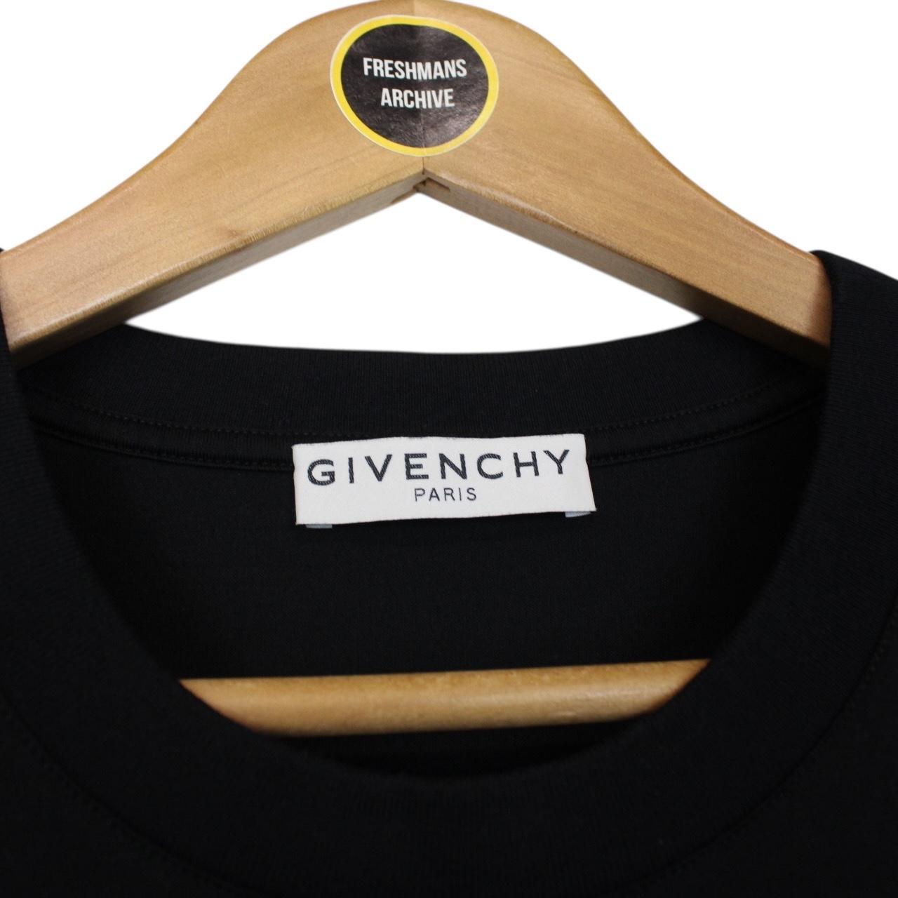 Givenchy Paris Black Poseidon Print Short Sleeve Cotton T-Shirt