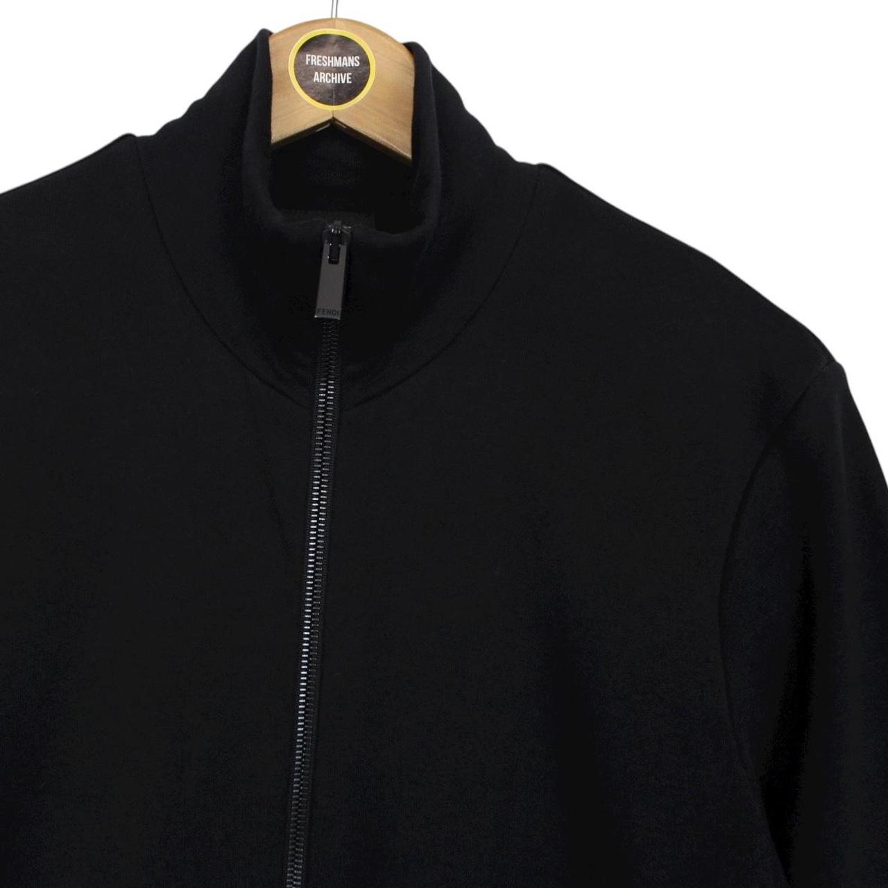 Fendi Black and Yellow Diabolic Full Zip Cotton Sweatshirt Jumper