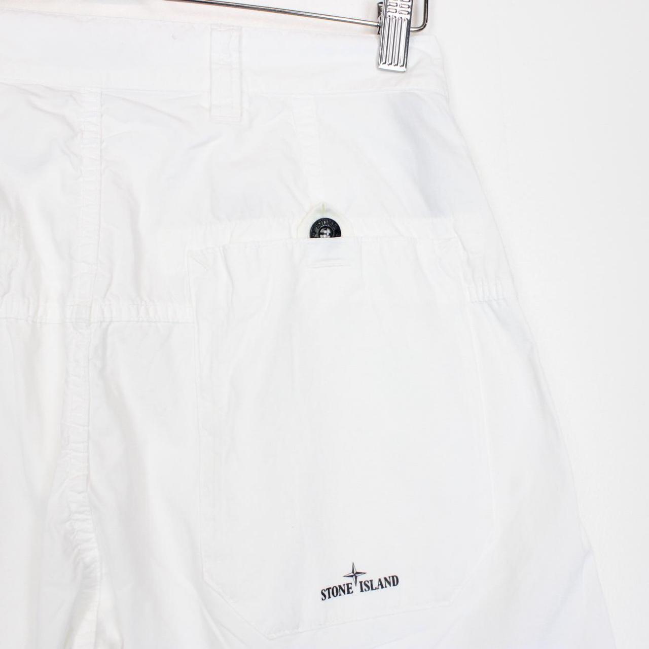 Stone Island SS 2010 White and Black Cotton Bermuda Shorts
