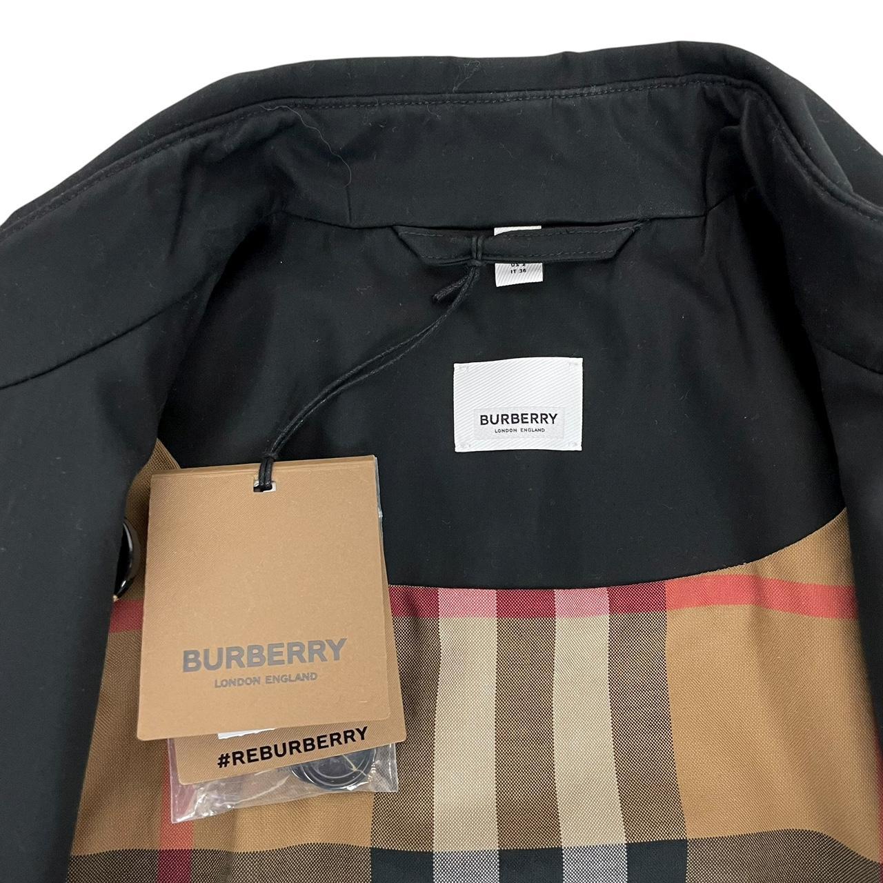 Burberry Hillington Black Nova Check Double Breasted Belted Trench Coat