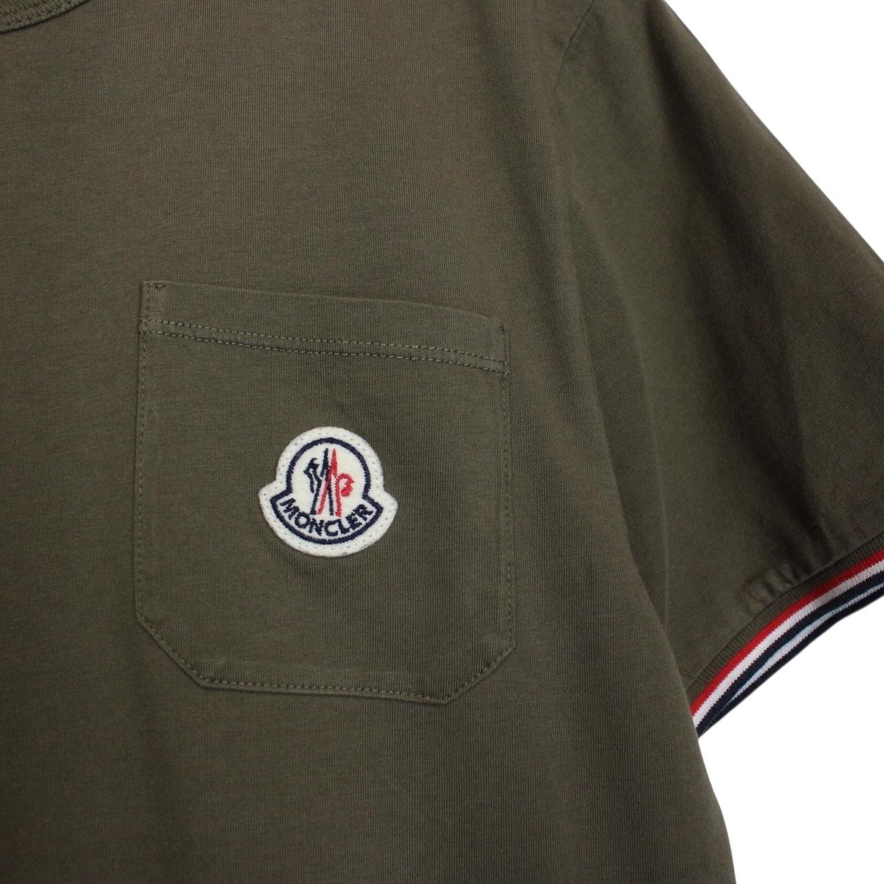 Moncler Maglia Khaki Green Classic Logo Short Sleeve T-Shirt