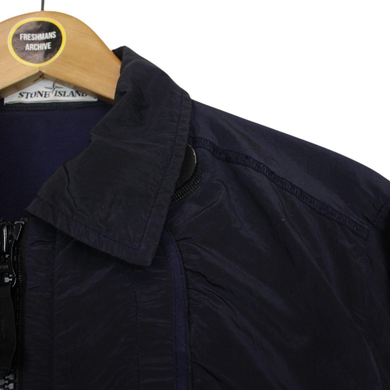 Stone Island AW 2018 Navy Blue Full Zip Nylon Metal Overshirt Jacket
