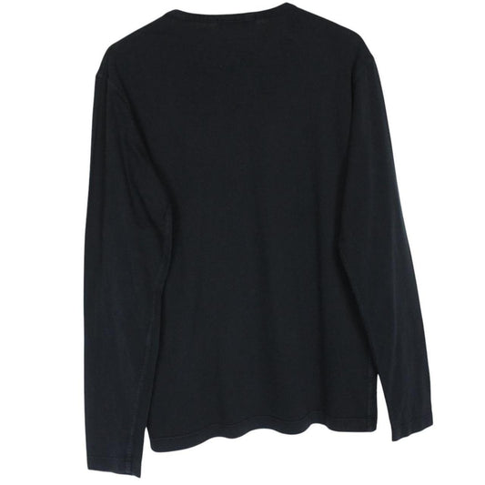 Stone Island black long sleeve t-shirt with compass logo and pocket detail.