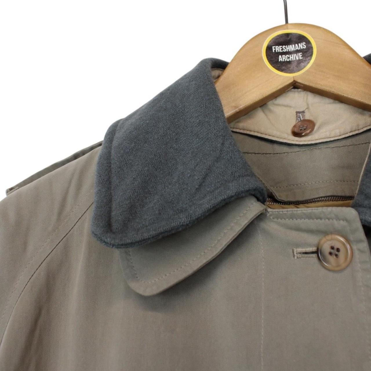 Vintage 90s Burberry Green Double Breasted Belted Trench Coat