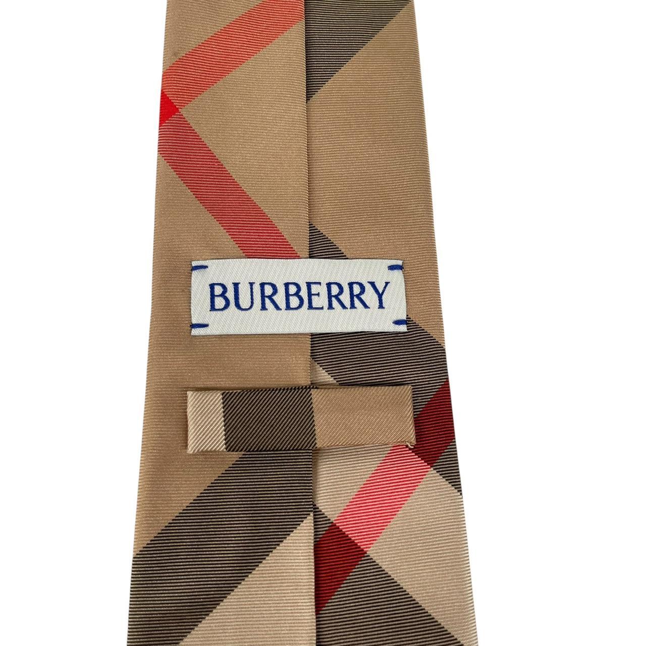 Burberry Beige Nova Check Classic Cut Silk Tie