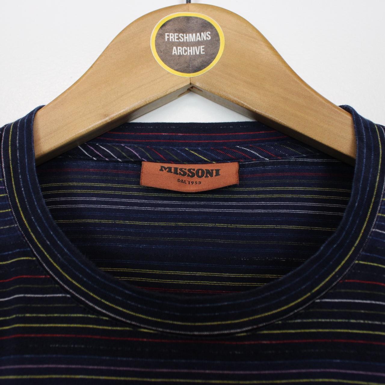 Missoni Multicoloured Striped Short Sleeve Cotton T-Shirt