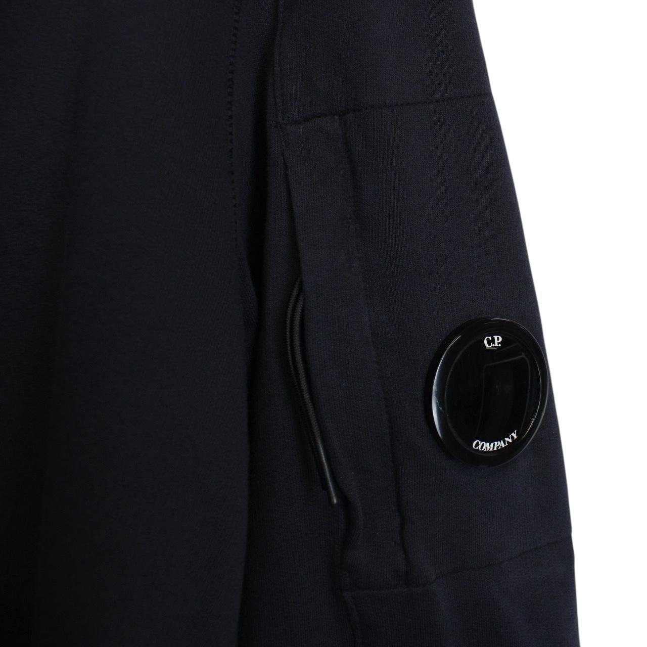 CP Company Navy Blue Cotton Lens Hoodie Jumper
