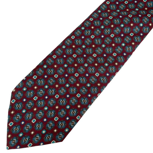 Vintage 90s Christian Dior Multicoloured Silk Tie