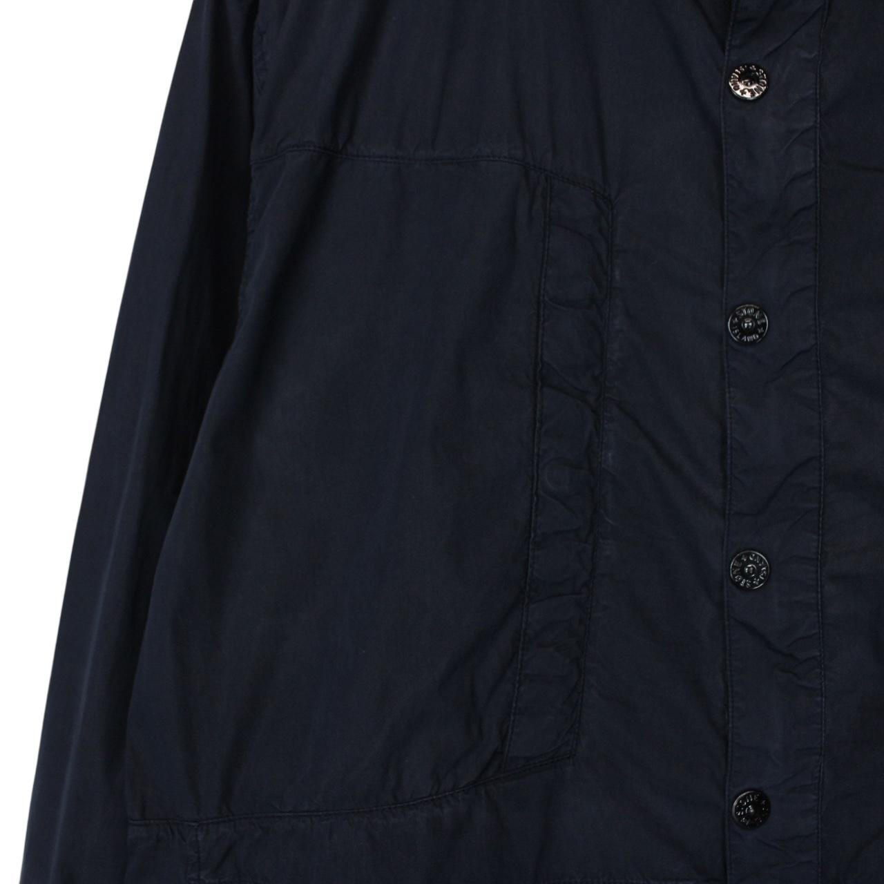 Stone Island SS 2012 Navy Blue Hydrophobic Cotton Overshirt Jacket