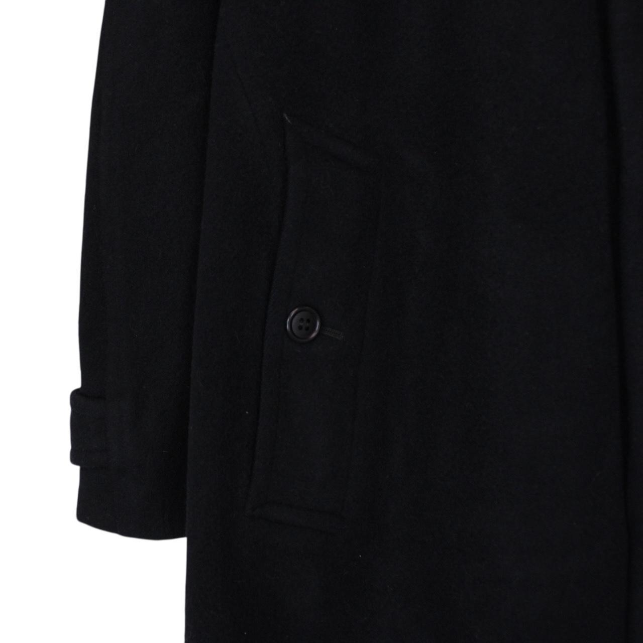 Vintage 90s Burberry Navy Blue Wool/Camelhair Overcoat