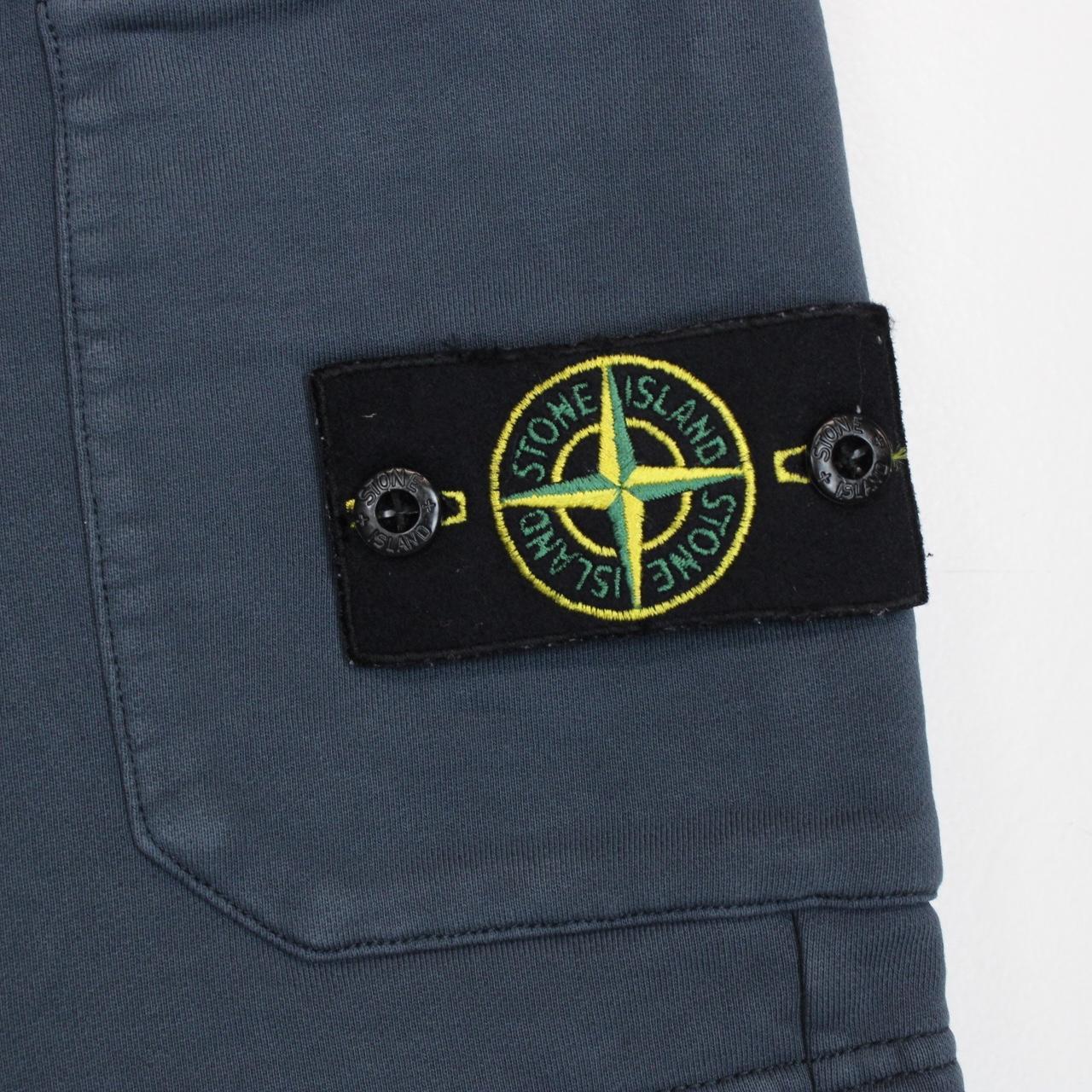 Stone Island SS 2022 Navy Blue Cotton Jogger Shorts