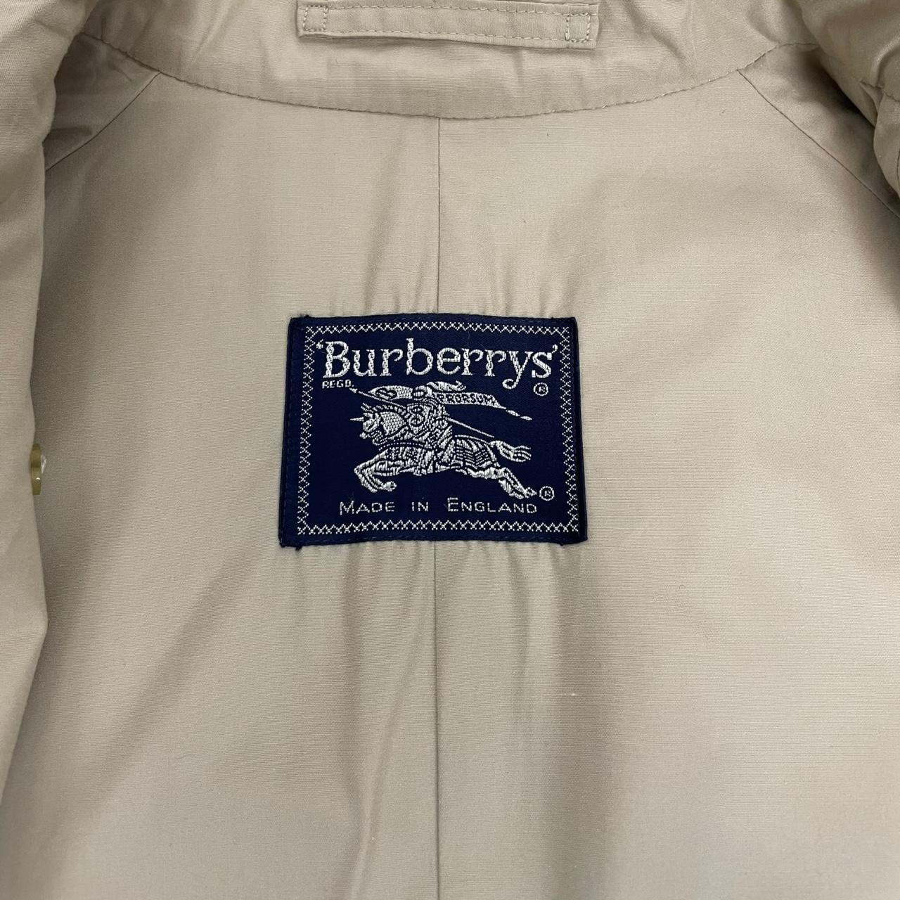 Vintage 90s Burberry Beige Double Breasted Belted Trench Coat