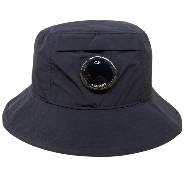 CP Company Navy Blue Chrome-R Nylon Lens Bucket Hat