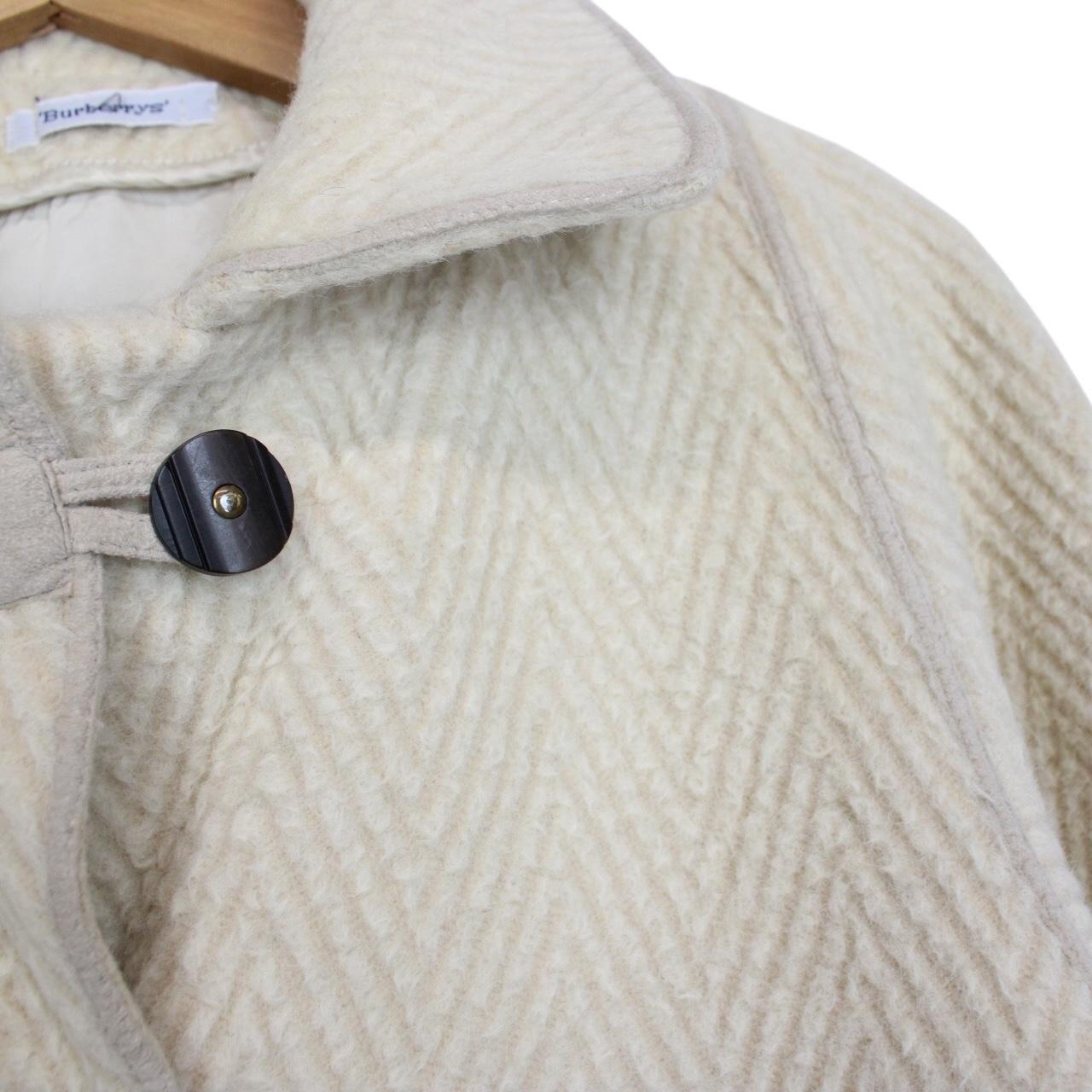 Vintage 80s Burberry Cream Wool Coat