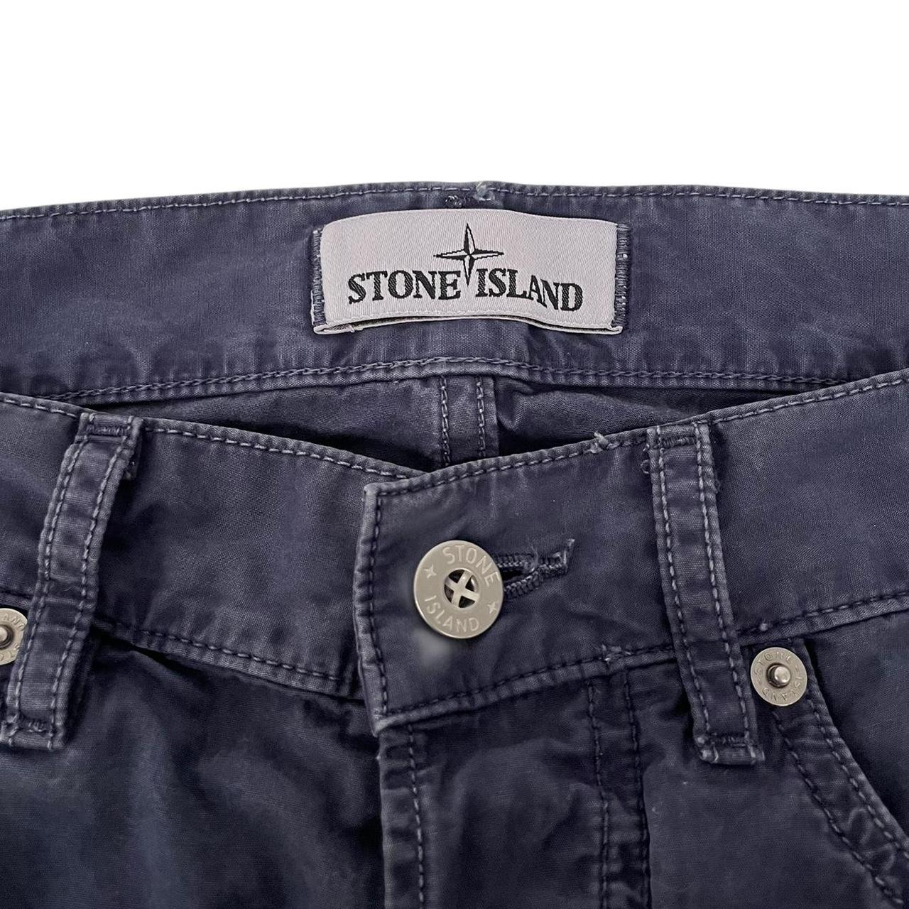 Stone Island SS 2014 Navy Blue Slim Fit Cotton Trousers