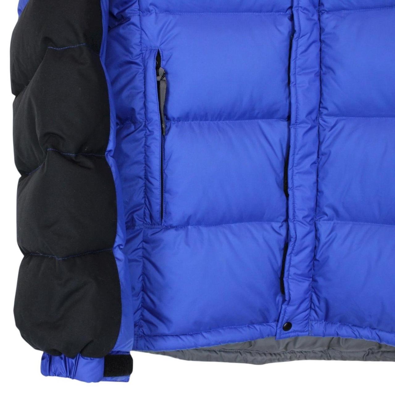 Mountain Equipment Blue and Black Full Zip Nylon Down Puffer Jacket
