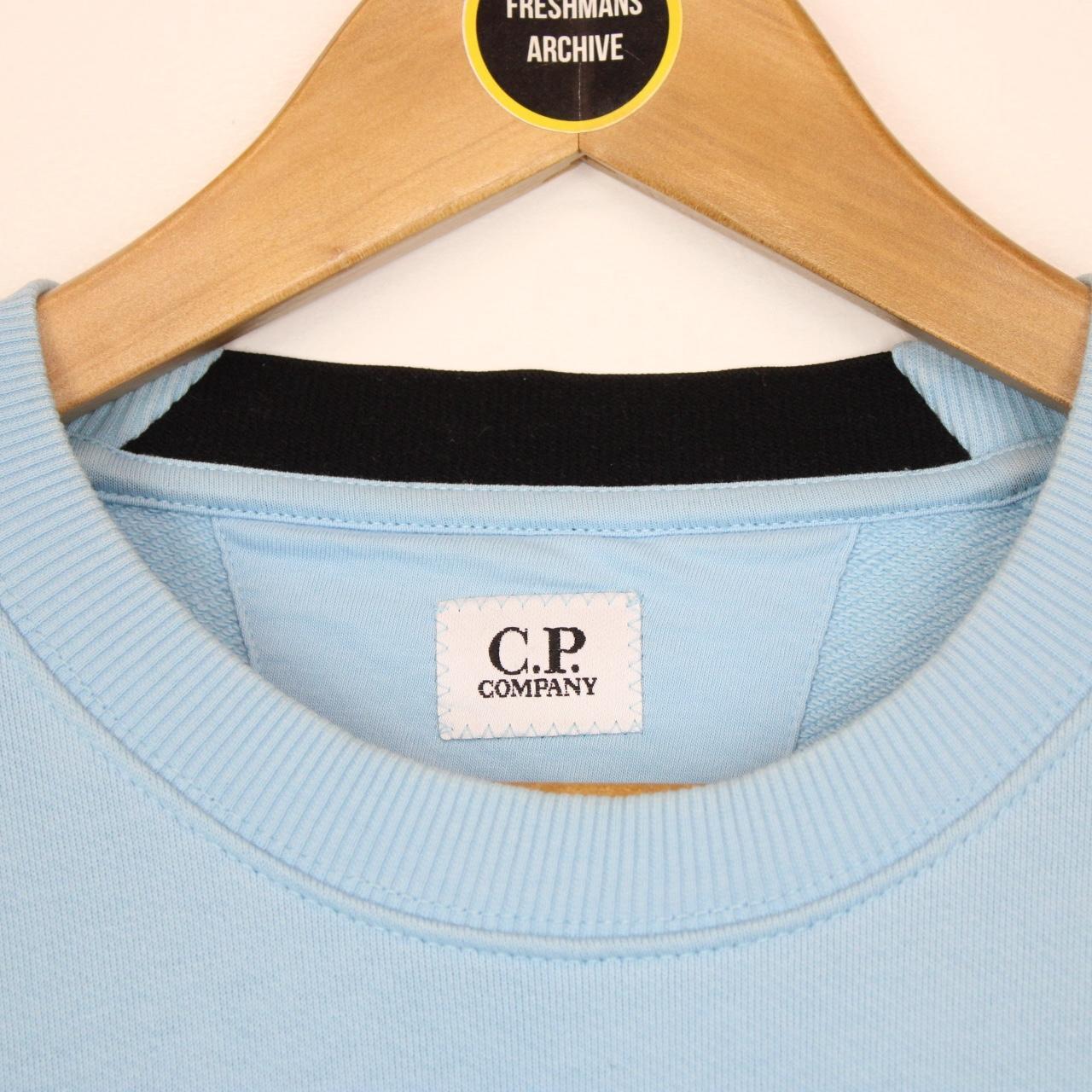 CP Company Light Blue Goggle Lens Cotton Sweatshirt Jumper
