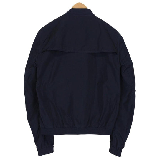 Burberry London Navy Blue Full Zip Nylon Bomber Jacket