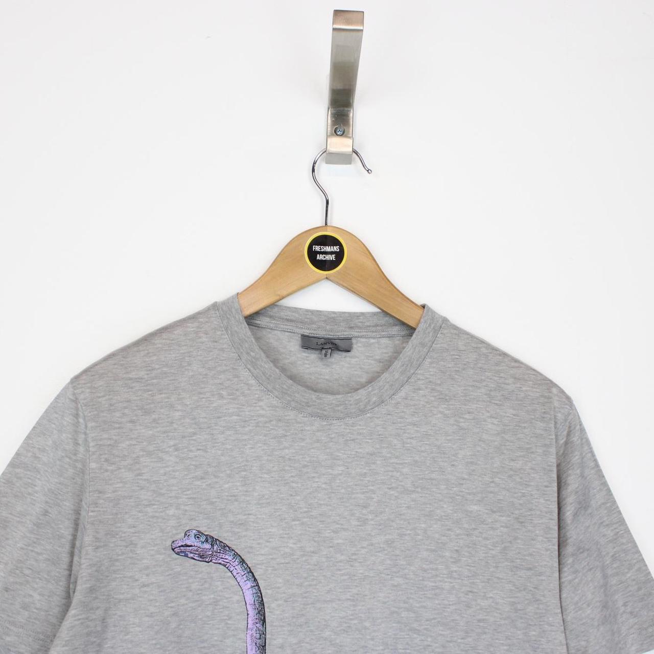 Lanvin Grey Short Sleeve Diplodocus Print T-Shirt