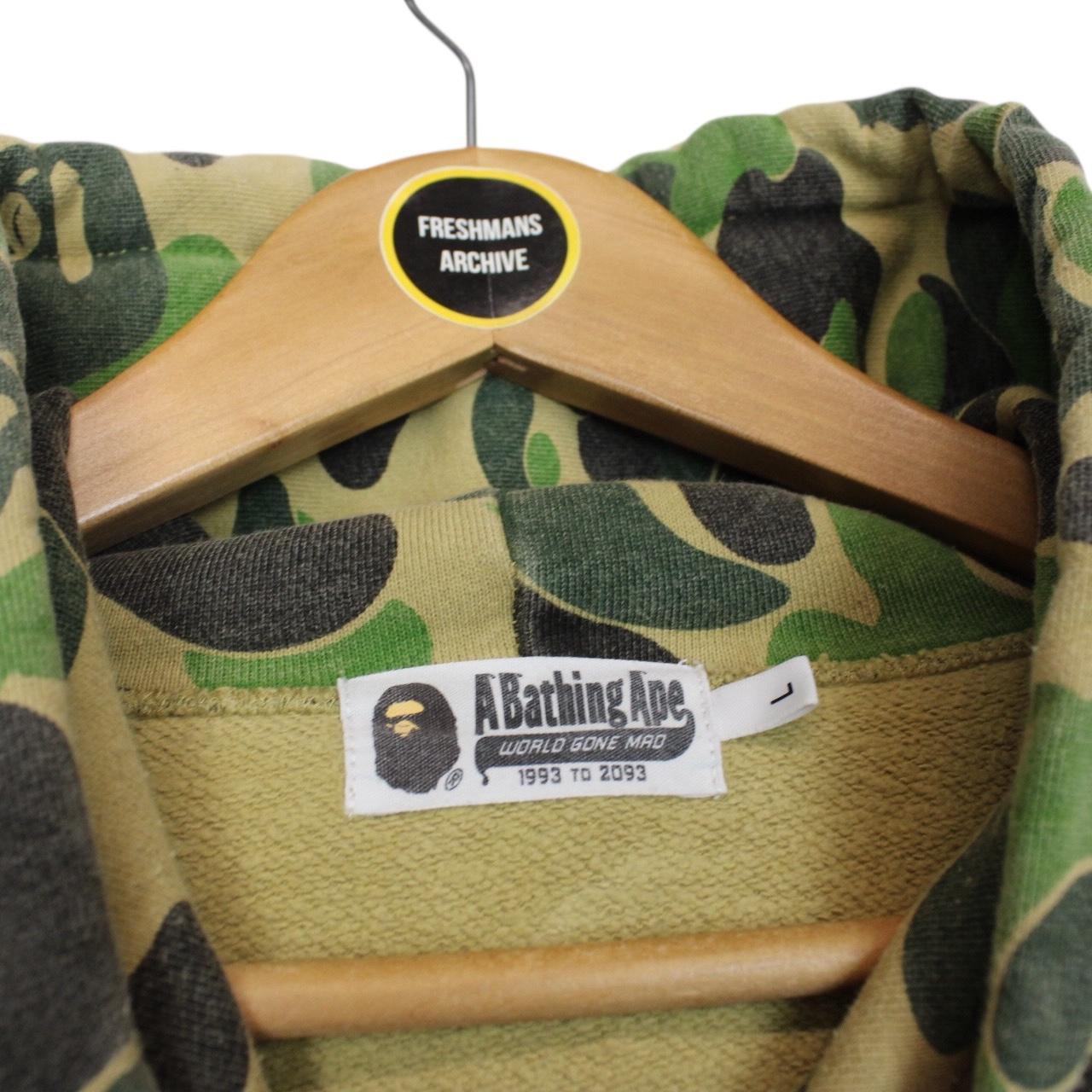 Bape Green ABC Camo 2nd Ape Pullover Cotton Hoodie