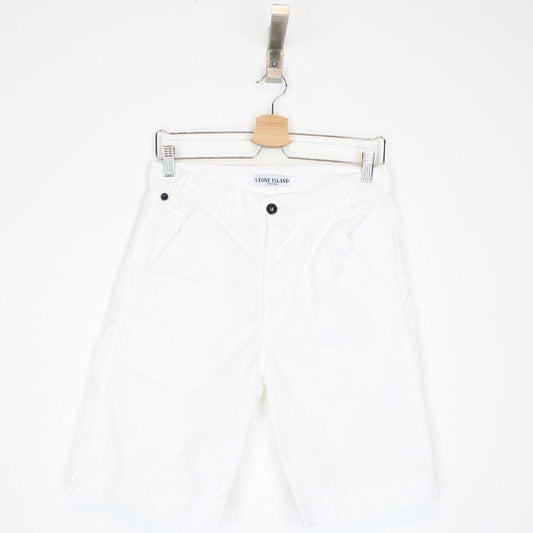 Stone Island SS 2010 White and Black Cotton Bermuda Shorts