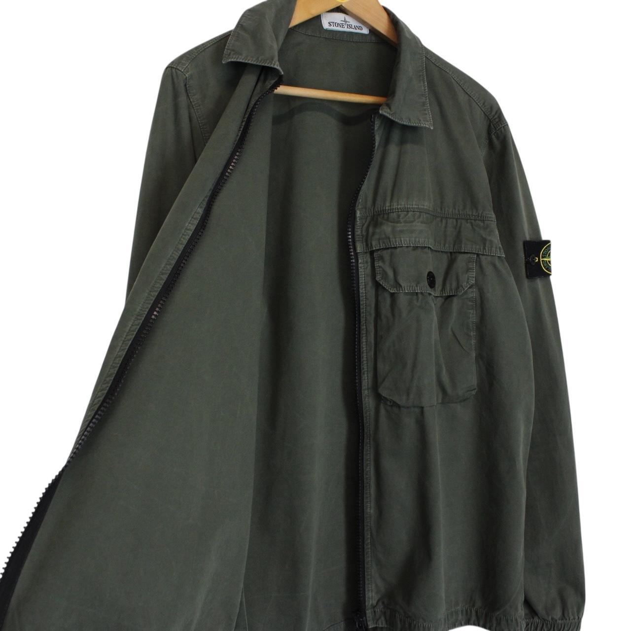Stone Island AW 2020 Green Full Zip Cotton Overshirt Jacket