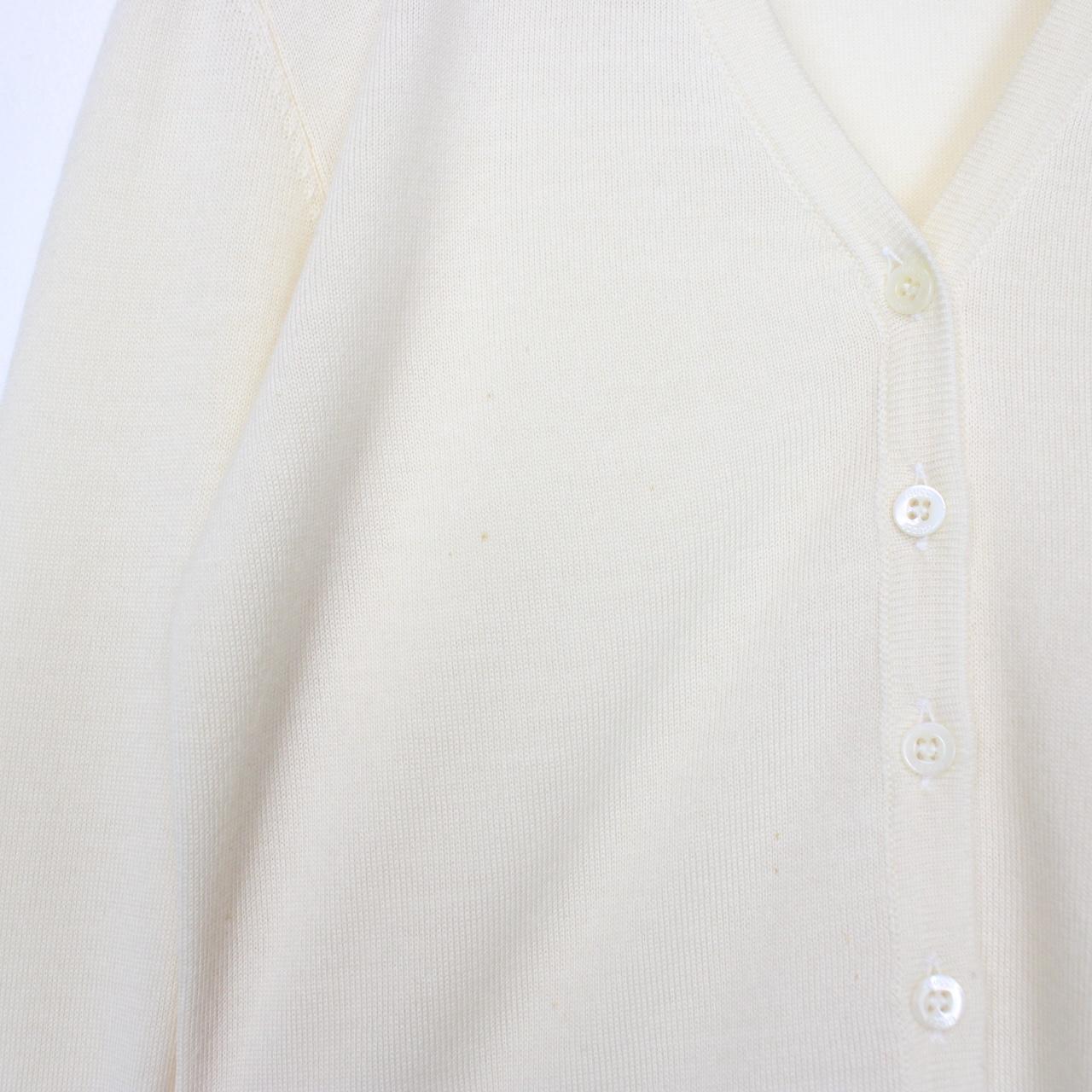 Gucci Cream Silk Cashmere Wool Blend Knit Button Up Cardigan Jumper