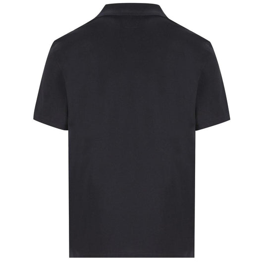 CP Company Navy Blue Stretch Cotton Piquet Polo Shirt