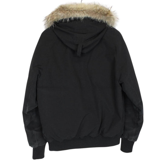 Canada Goose Black Chilliwack Bomber Down Jacket with Fur Trim