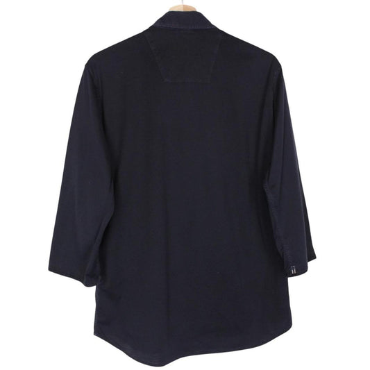 Vintage Stone Island SS 2008 Navy Blue 3/4 Sleeve Cotton Shirt