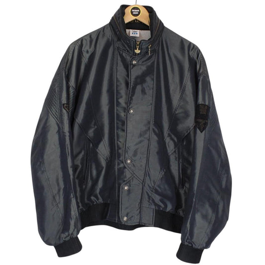 Vintage 90s Adidas Black Nylon Windbreaker Jacket