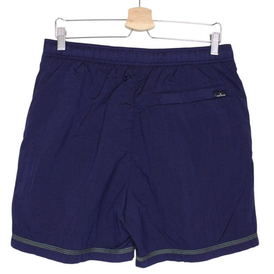Stone Island SS 2022 Navy Blue Econyl Nylon Metal Swim Shorts