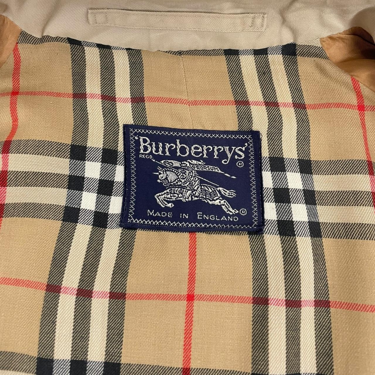 Vintage 90s Burberry Beige Single Breasted Trench Coat